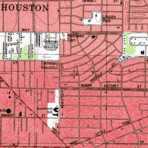 Topographic Map of New Grace Missionary Baptist Chruch, TX