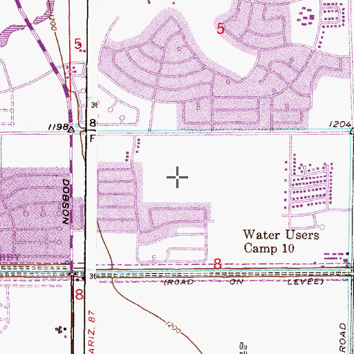 Topographic Map of Amberwood, AZ