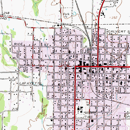 Topographic Map of Saint Bartholomews Episcopal Church, TX