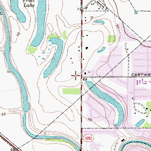 Topographic Map of Saint Catherine of Siena Episcopal Church, TX