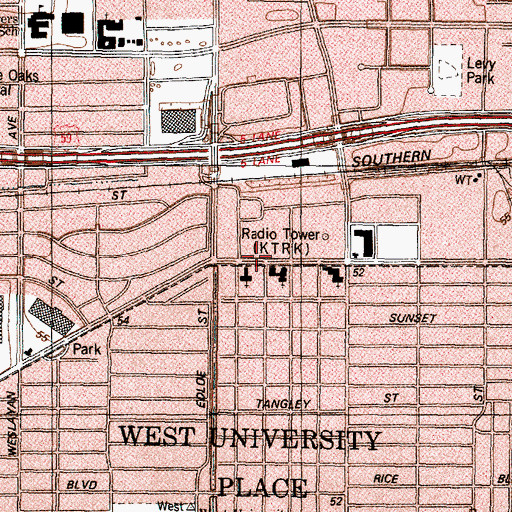 Topographic Map of Saint George Orthodox Church, TX