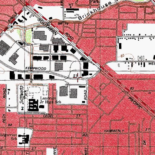 Topographic Map of Saint Jerome Catholic Church, TX