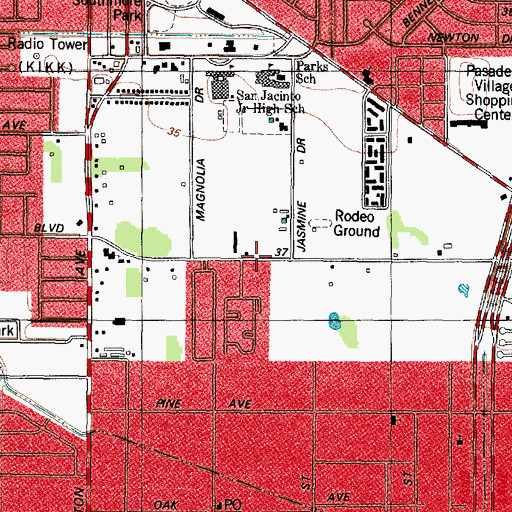Topographic Map of Saint Juan Diego Church, TX