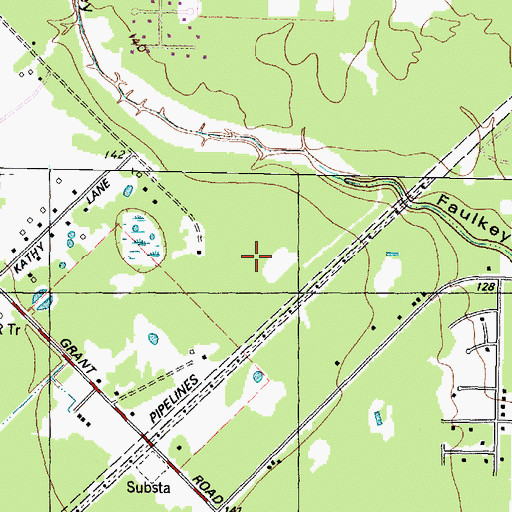 Topographic Map of Saint Marys Episcopal Church, TX