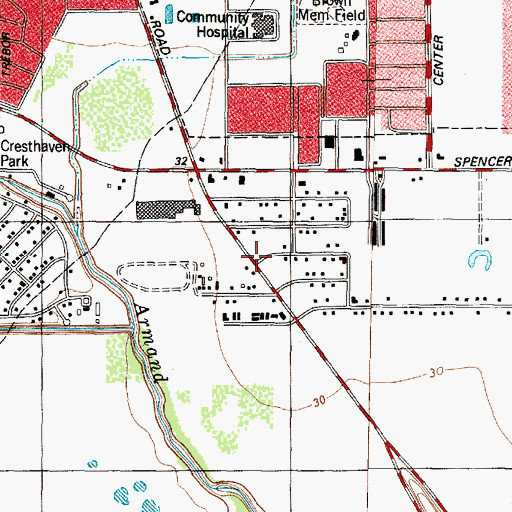 Topographic Map of Saint Pauls Anglican Church, TX