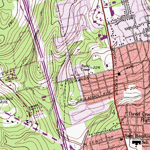 Topographic Map of Saint Pauls United Methodist Church, TX