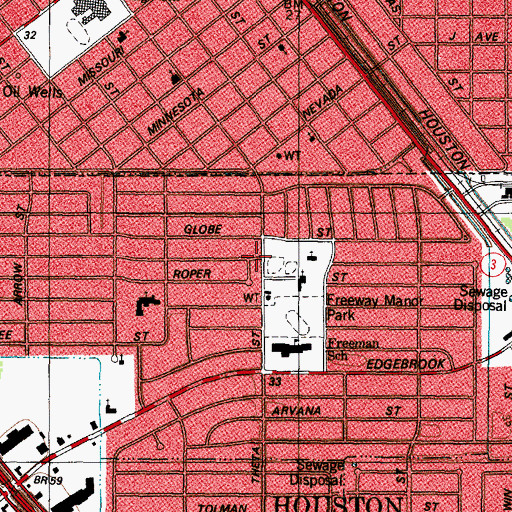 Topographic Map of Saint Stephen Presbyterian Church, TX