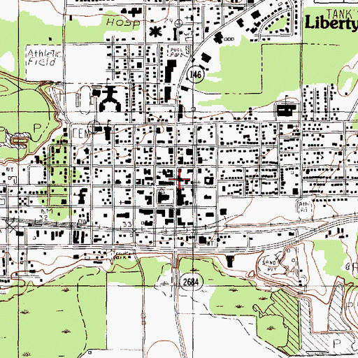 Topographic Map of Saint Stephens Episcopal Church, TX