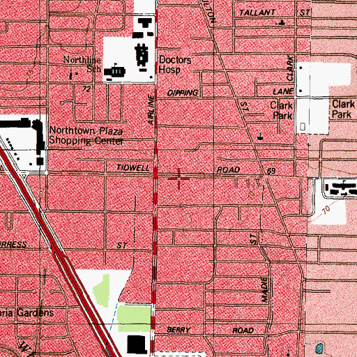 Topographic Map of Saint Vladimirs Russian Orthodox Church, TX
