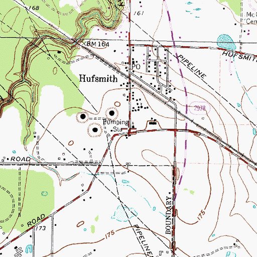 Topographic Map of Salem United Methodist Church, TX