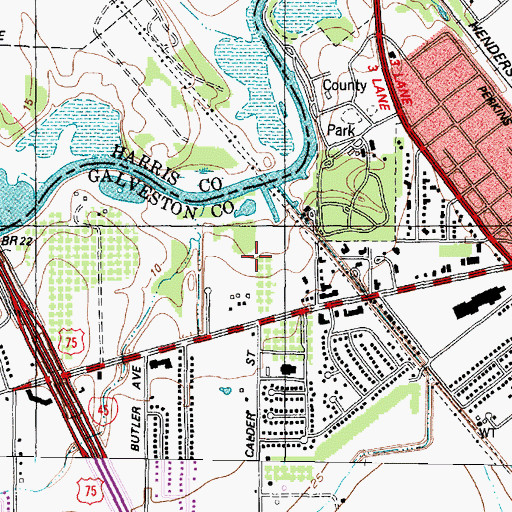 Topographic Map of Devereux Outpatient Services, TX