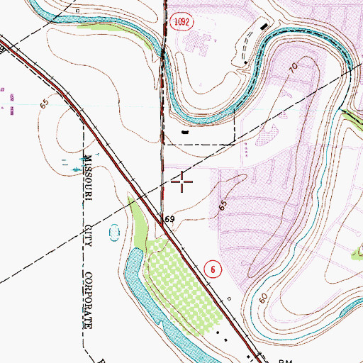 Topographic Map of Fort Bend Medical Center, TX