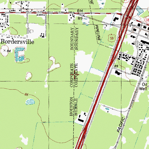 Topographic Map of HealthSouth Rehabilitation Hospital of Humble, TX