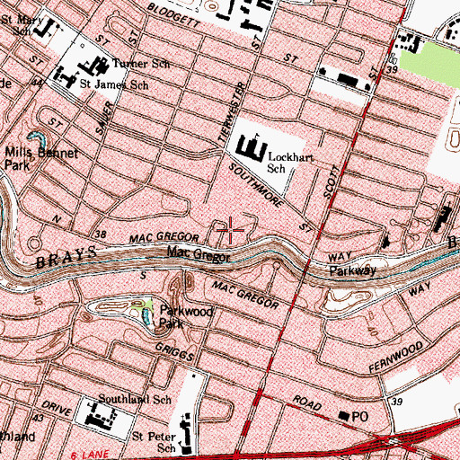 Topographic Map of Quentin Mease Community Hospital, TX