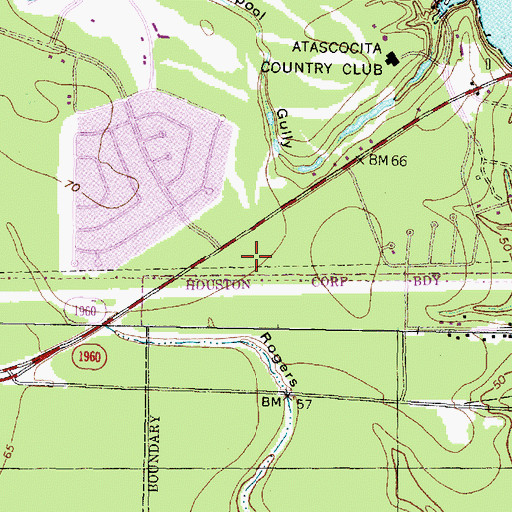 Topographic Map of Atascocita Shopping Center, TX
