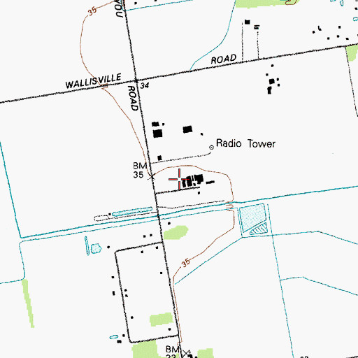 Topographic Map of Baytown Fairgrounds, TX