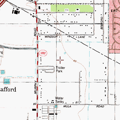 Topographic Map of Southwest Chinese Baptist Church, TX