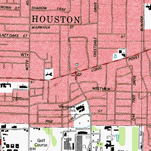 Topographic Map of Southwest Zen Academy, TX