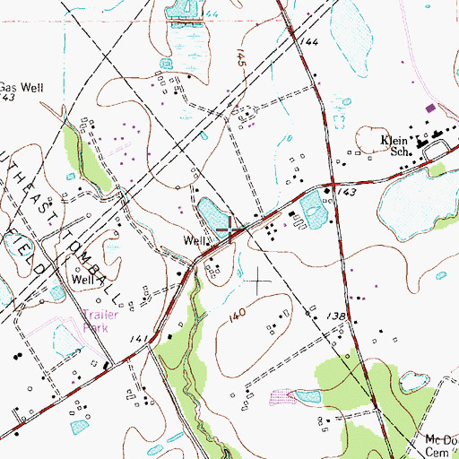 Topographic Map of Spring New Beginnings Assembly of God, TX