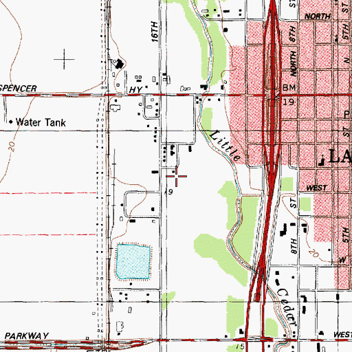Topographic Map of Templo Bautista, TX