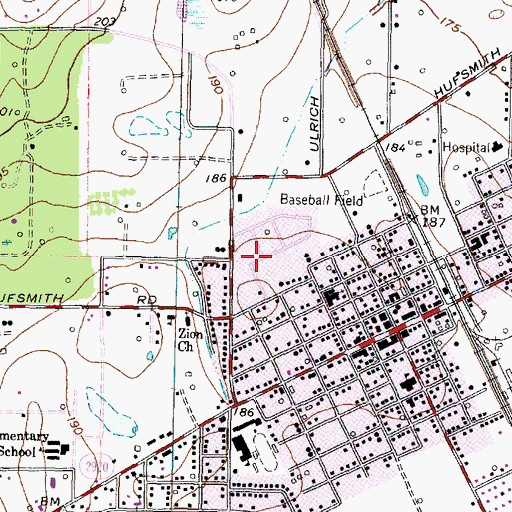 Topographic Map of Tomball United Methodist Church, TX