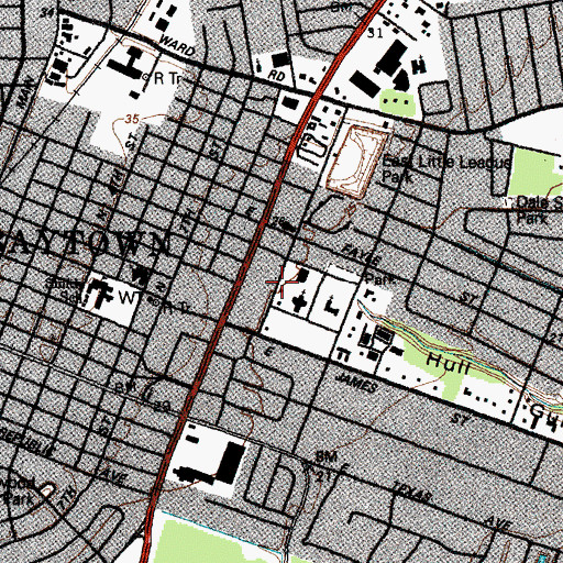 Topographic Map of Trinity Tabernacle Assembly of God Church, TX