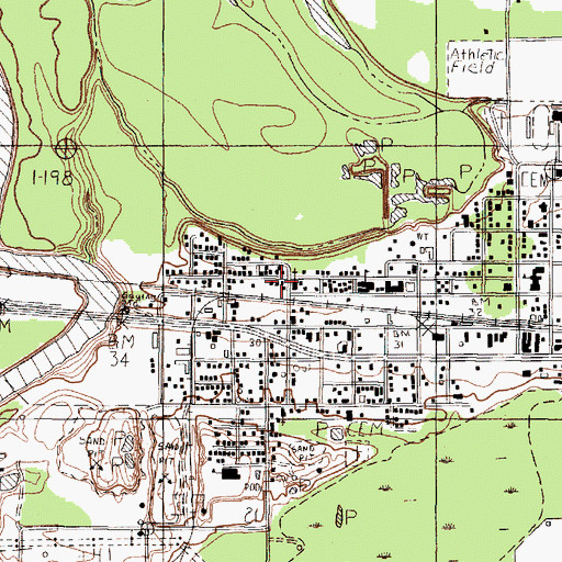 Topographic Map of Trinity Valley Baptist Church, TX