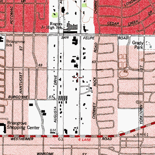 Topographic Map of Unitarian Church of Emerson, TX