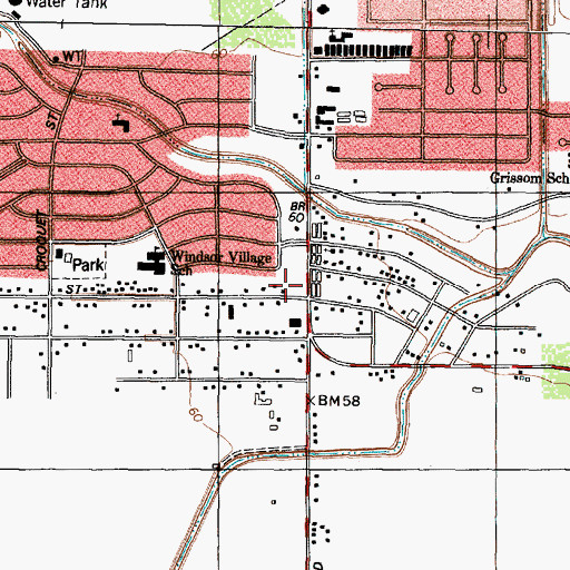 Topographic Map of Word of Grace Missionary Baptist Church, TX