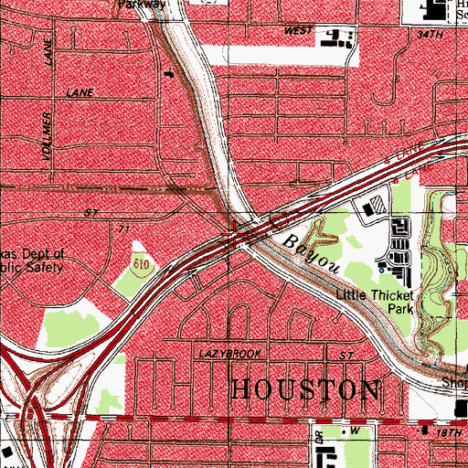 Topographic Map of Interchange 13C, TX