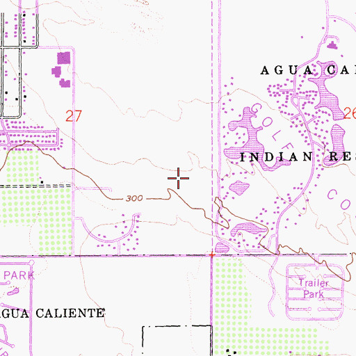 Topographic Map of Palm Valley School, CA