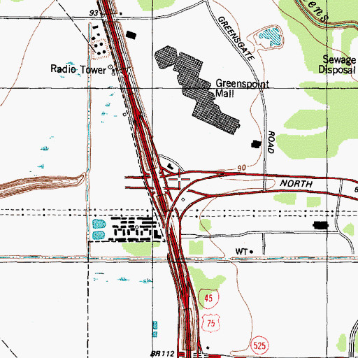 Topographic Map of Interchange 60C, TX