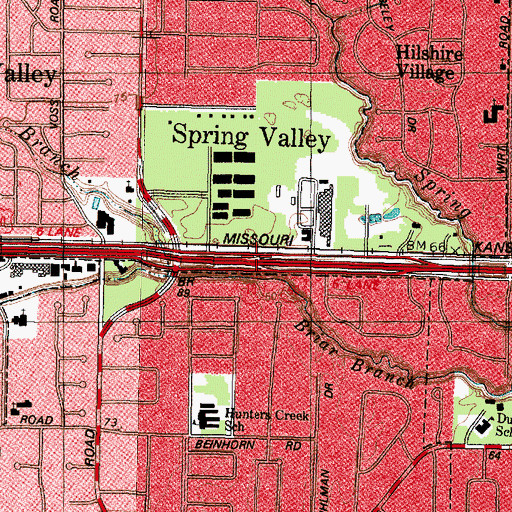 Topographic Map of Interchange 760, TX