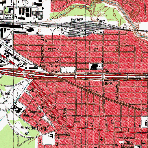 Topographic Map of Interchange 765A, TX