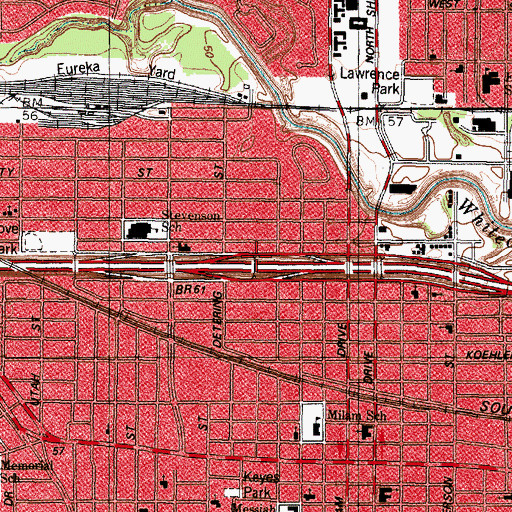 Topographic Map of Interchange 765B, TX