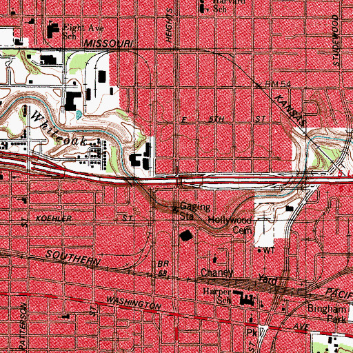 Topographic Map of Interchange 766, TX