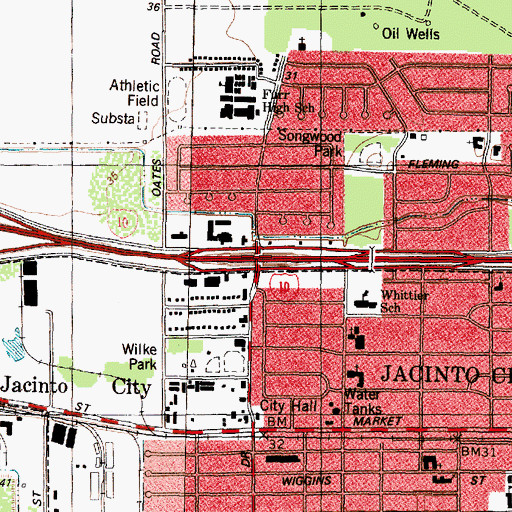 Topographic Map of Interchange 776A, TX