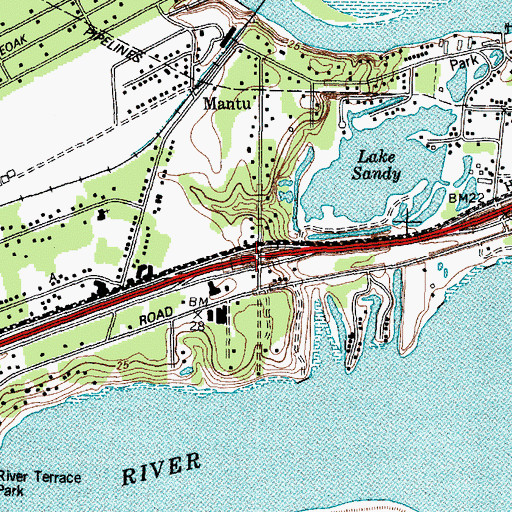 Topographic Map of Interchange 785, TX