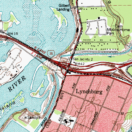 Topographic Map of Interchange 787, TX