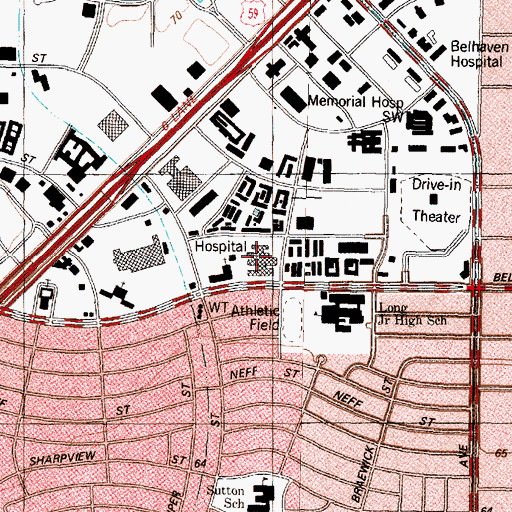 Topographic Map of Bayou City Medical Center, TX