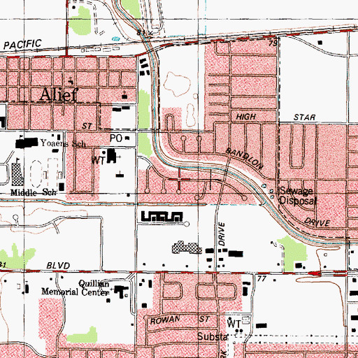 Topographic Map of Brays Forest, TX