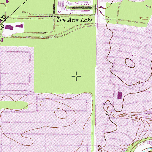 Topographic Map of Kingwood Pines Hospital, TX