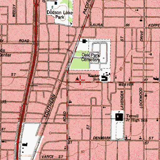 Topographic Map of New Mount Carmel Baptist Church, TX