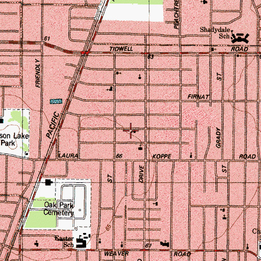 Topographic Map of New Mount Haven Baptist Church, TX