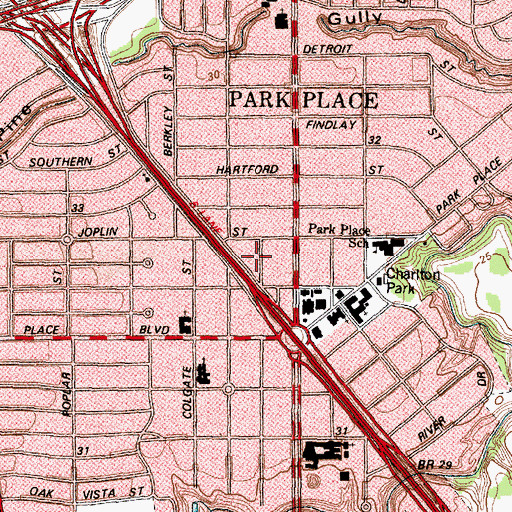 Topographic Map of New Star Christian Baptist Church, TX