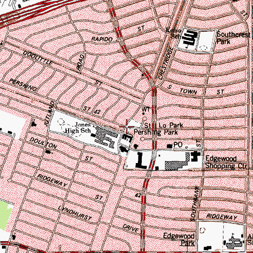 Topographic Map of Norris Chapel United Methodist Church, TX