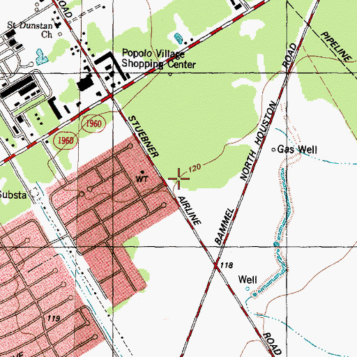 Topographic Map of Northchase Community Church, TX