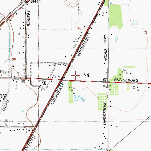 Topographic Map of Northeast Freeway Baptist Church, TX