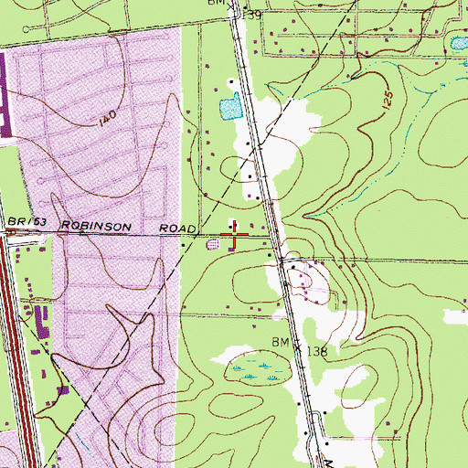 Topographic Map of Oak Ridge Christian Fellowship Church, TX