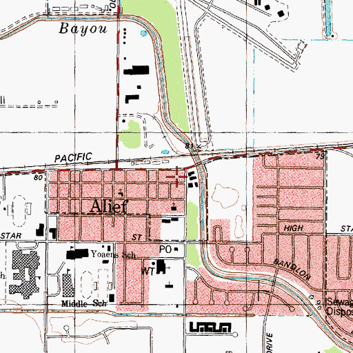 Topographic Map of Preach the Word Evangelical Church, TX